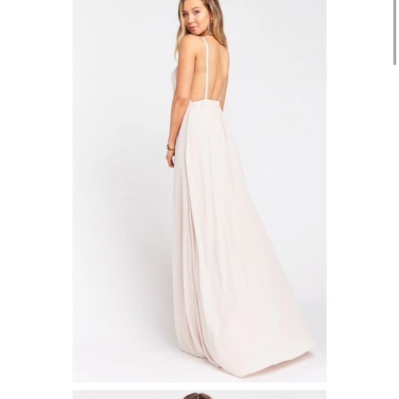 Show Me Your Mumu Amanda Blouson Gown in SHOW ME THE RING CRISP, size medium - Picture 7 of 7